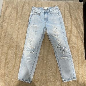 garage light blue mom jeans